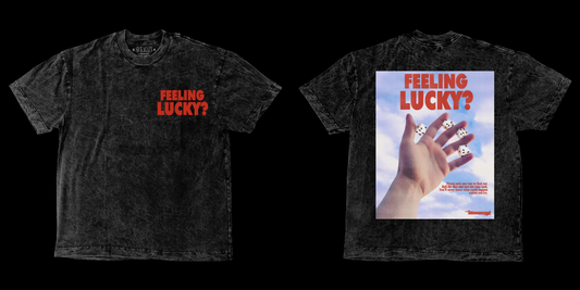 CENSORED Acid Washed "FEELING LUCKY?" Tee